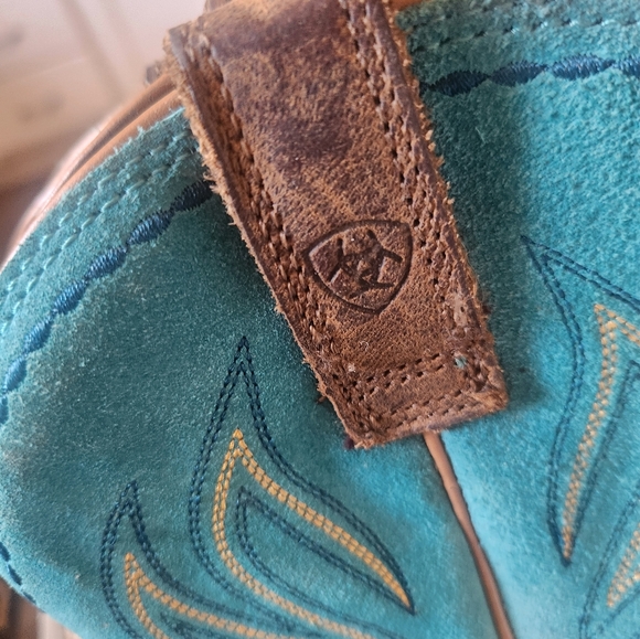 Ariat Teal and Brown Western Cowboy Boots - Picture 5 of 8